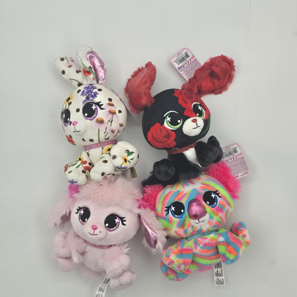 P.lushes Floral Plush Bunny with Pink Accents